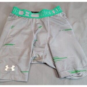 Under Armour HeatGear Compression Shorts Gray Green Men’s SM/P Athletic